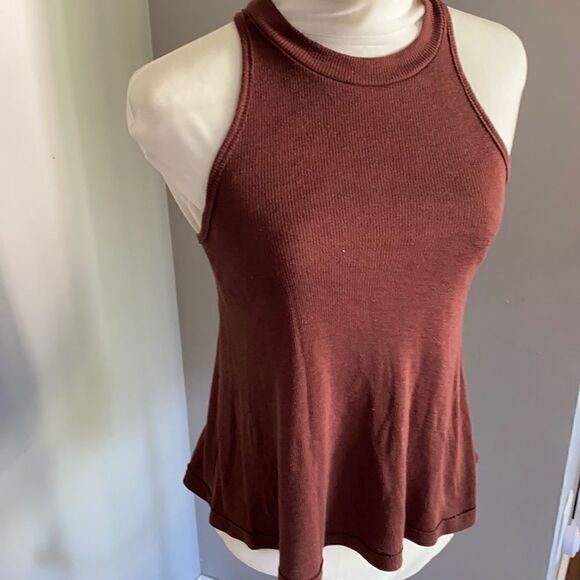Free People | Brown High Neck Tank Top | XS - Picture 1 of 4